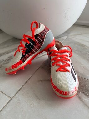 Youth White & Red Soccer Cleats - Adidas